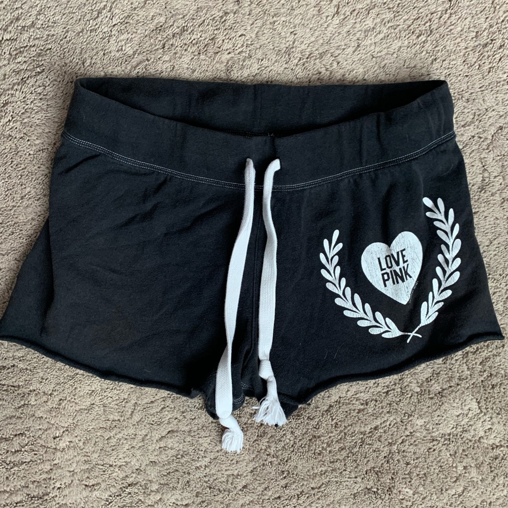 PINK black comfy shorts